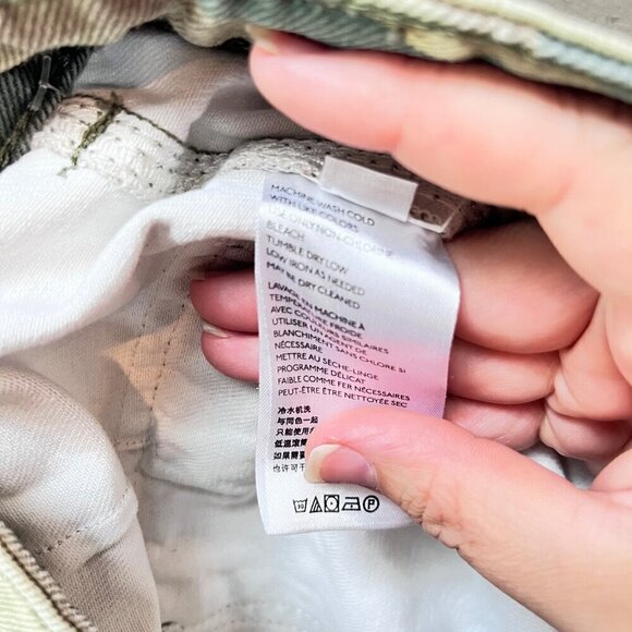 Free People Women's Camouflage High-Waisted Cargo Pants - Size 25 - - Picture 3 of 7